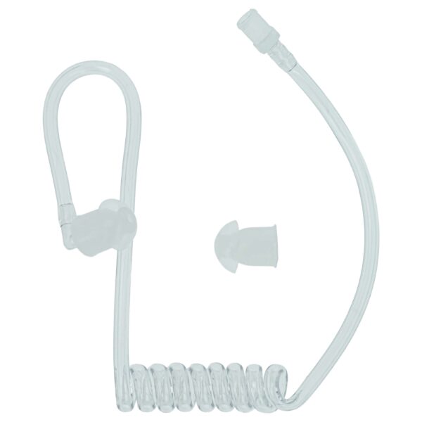 Tubo de Áudio Espiral para Auscultador de Rádio vhbw - Inclui 2 Tampões Auriculares