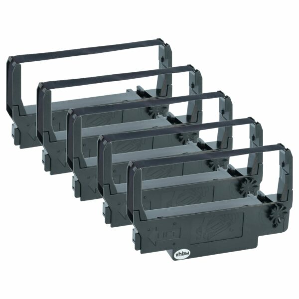5x Fita de Tinta Compatível Epson C43S015451, 655N para Impressora Hyundai Matricial e Recibos - Preto