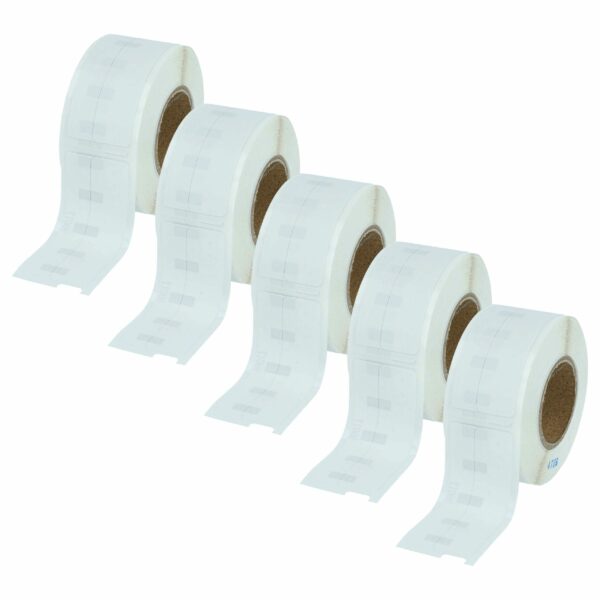 Pack de 5 Rolos de Etiquetas vhbw compatível com Dymo 99017 - 12 mm x 50 mm