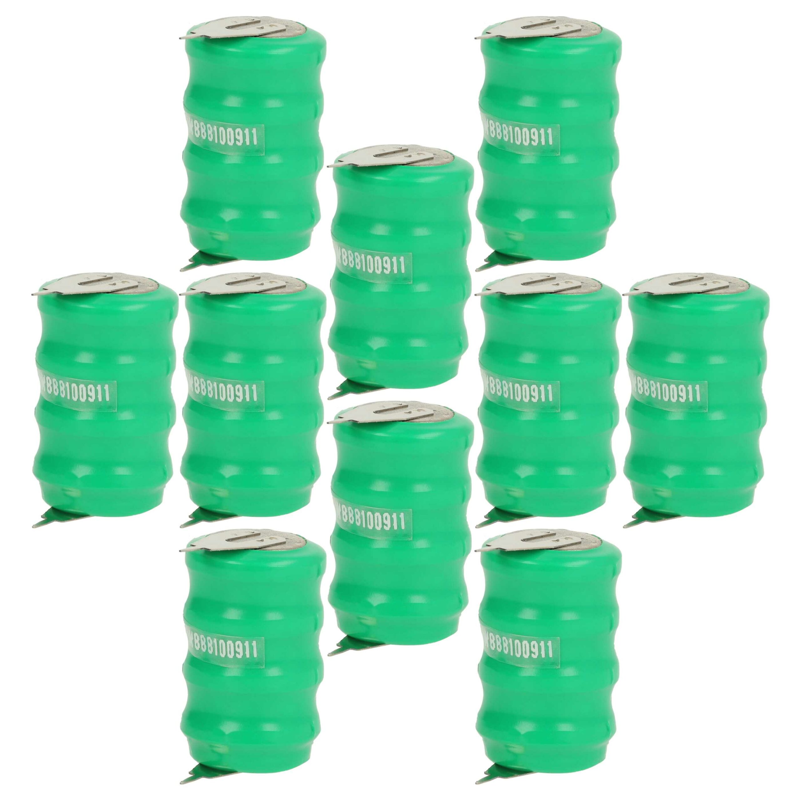 Bateria Recarregável V80H 4,8V 80mAh NiMH com 2 Conectores - Pack 10 Unidades vhbw