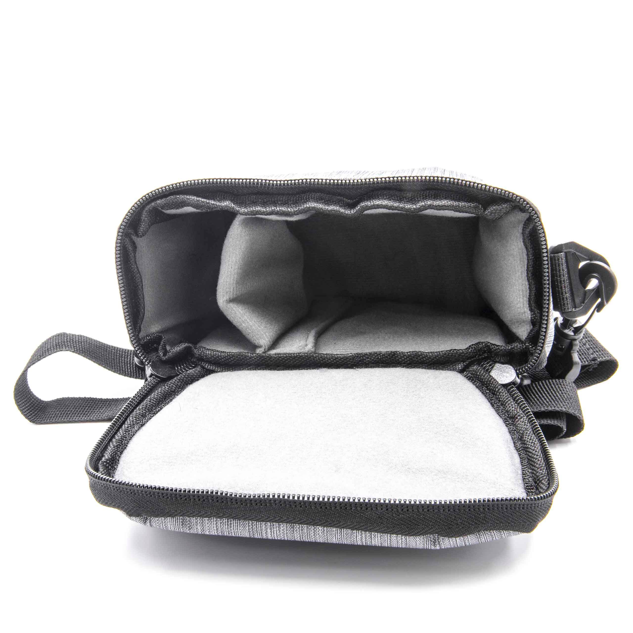 Bolsa de Câmara vhbw para Fujifilm, Pentax, Panasonic, Nikon e Outras - Cinzento, 180 x 107 x 150 mm com Alça - Image 2