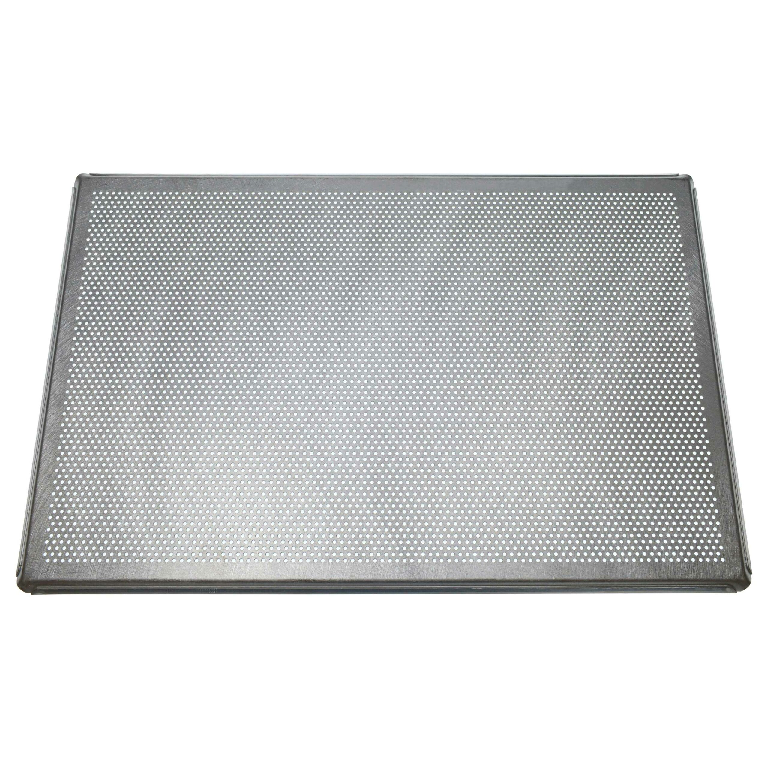 Tabuleiro de Forno vhbw 60 x 40 cm - Alumínio Perfurado, Prateado - Image 3