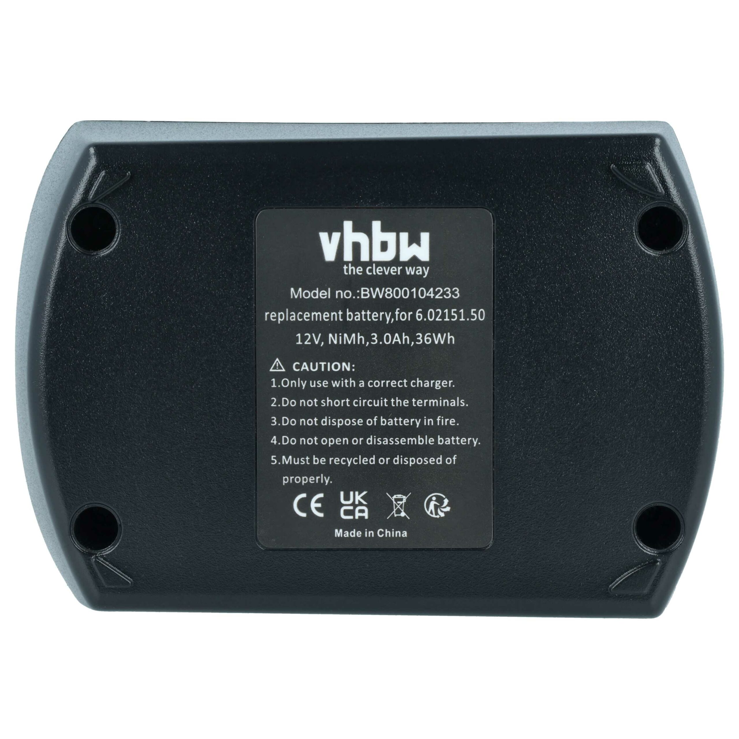 3x Bateria vhbw compatível com Metabo 6.02151.50, 6.25473 - 3000 mAh, 12 V, NiMH - Image 3