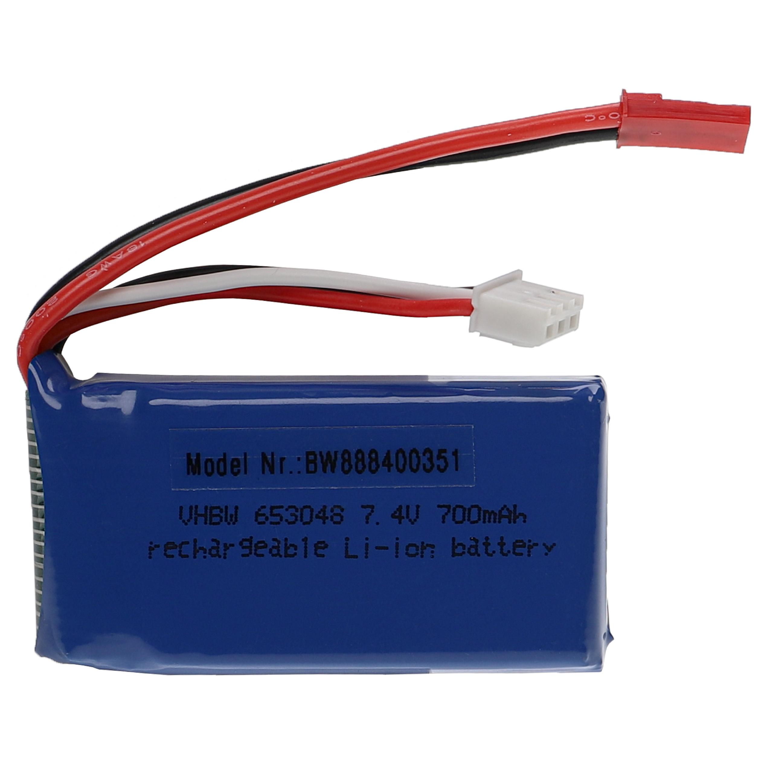 Bateria vhbw para Dispositivos de Modelismo 700 mAh 7.4 V Li-Polymer