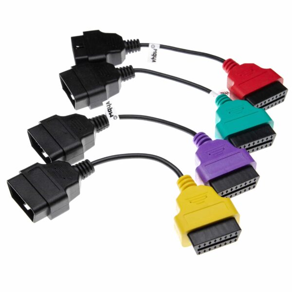 Conjunto de 4 Adaptadores OBD2 16Pin OBD1 para Alfa Romeo, Fiat, Lancia