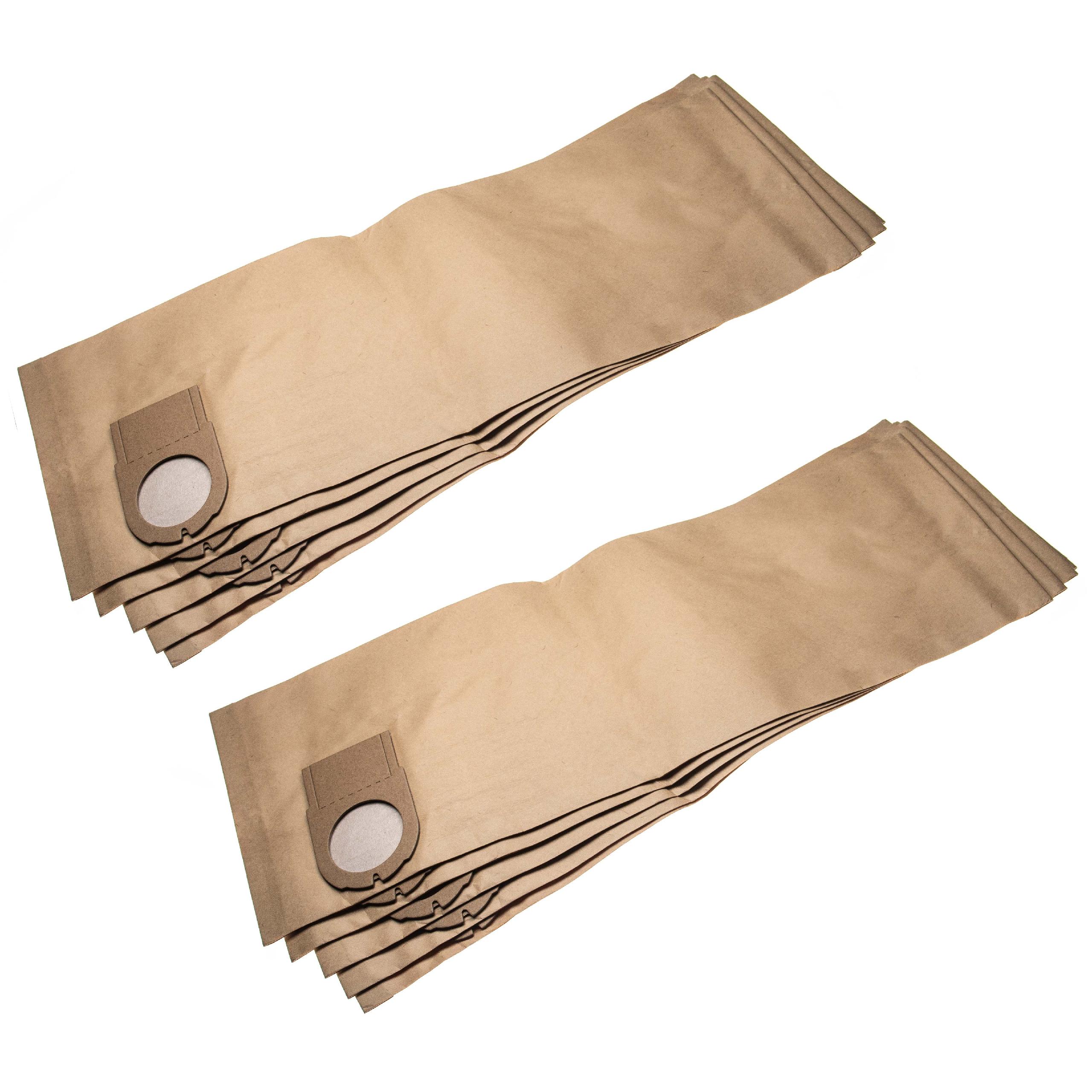 10x Sacos para Aspirador vhbw em Papel para Metabo ASA 2025, ASA 9050