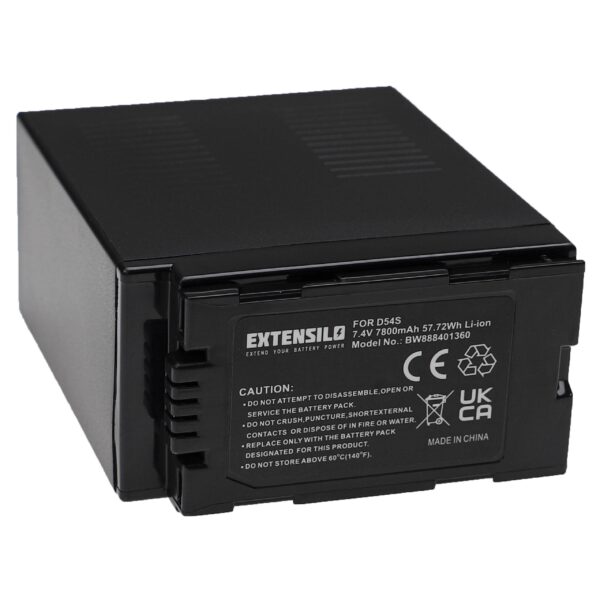 Bateria EXTENSILO para Câmara / Videocâmara Hitachi DZ-BP28, DZ-BP16 - 7800 mAh 7.4 V
