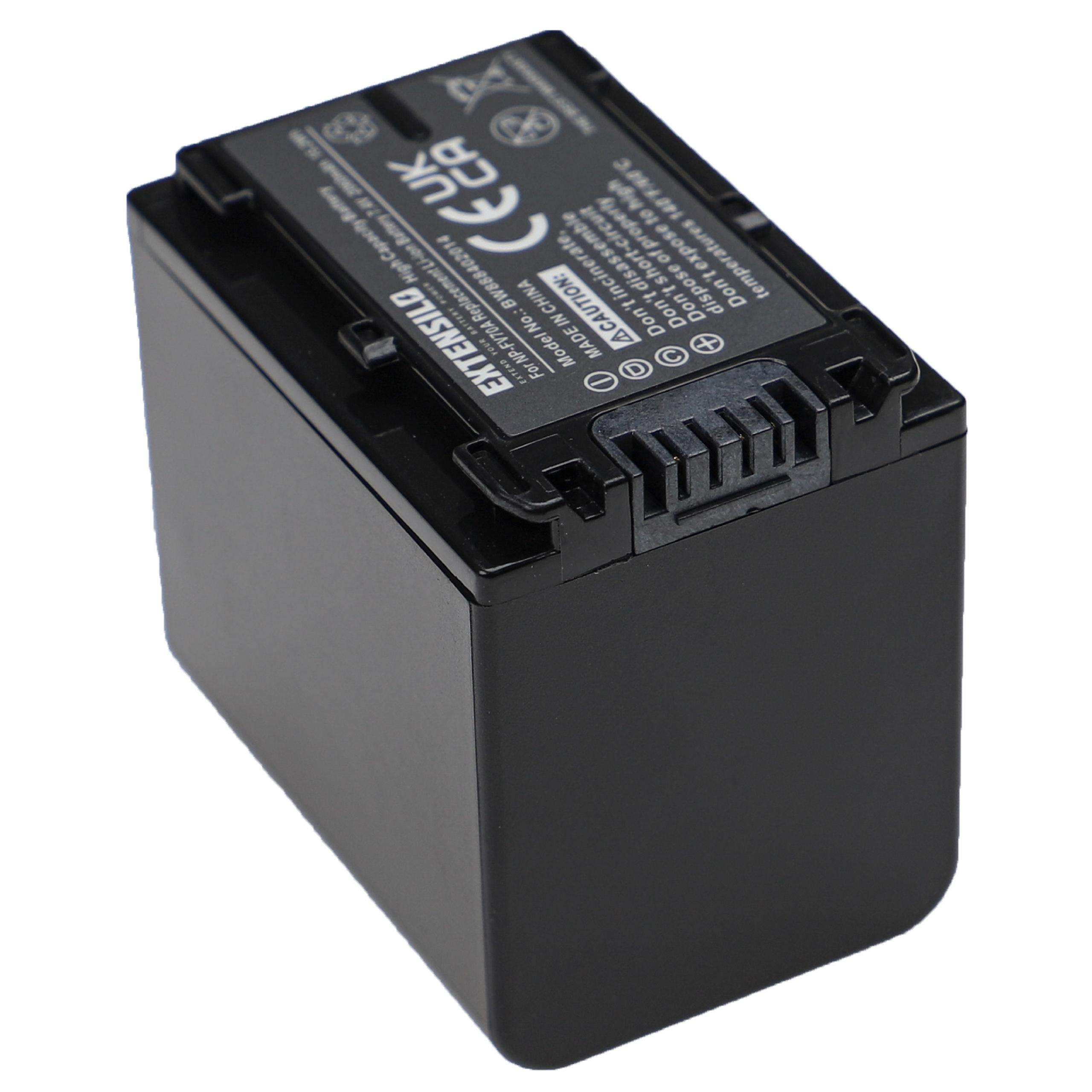 2x Bateria EXTENSILO NP-FV50, NP-FV100, NP-FV40, NP-FV30, NP-FV70, NP-FV60 - 2060mAh, 7.4V, Li-Ion para Sony - Image 3