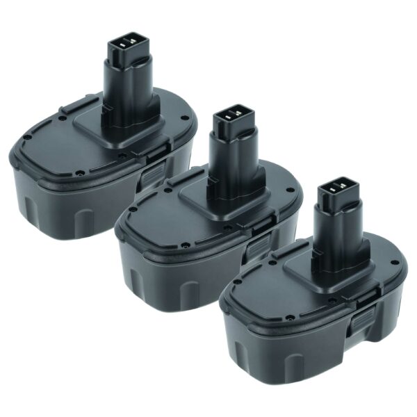 3x Bateria Compatível Dewalt DE9039, DC9096, DC9099, DE9096, DE9095 - 3000 mAh, 18 V, NiMH