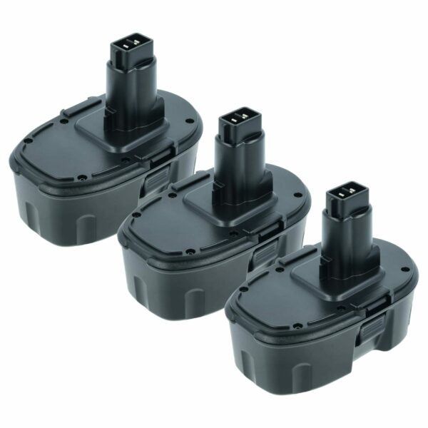 3x Bateria Compatível Dewalt DE9039, DC9096, DC9099, DE9096, DE9095 - 3000 mAh, 18 V, NiMH