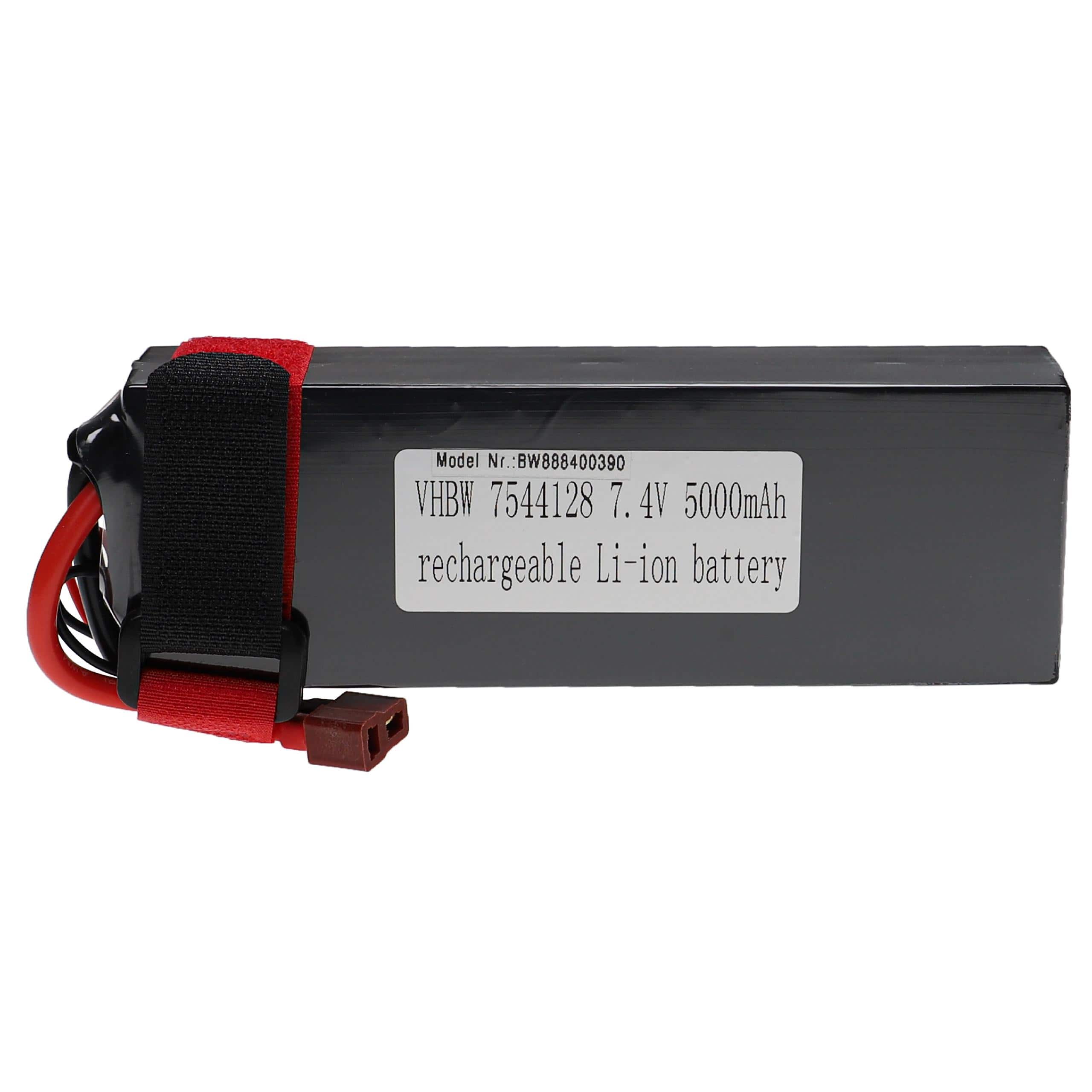 Bateria vhbw para Modelismo - 5000 mAh 7.4 V Li-polymer, T-plug AWG16