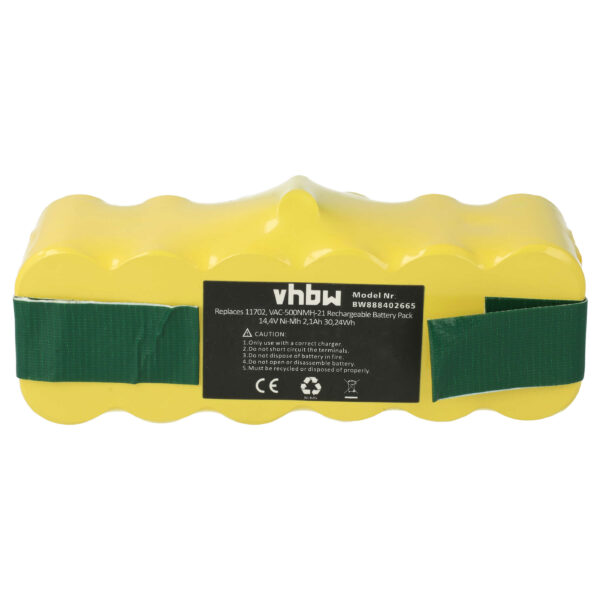 Bateria vhbw 2100mAh 14.4V NiMH compatível com iRobot, Klarstein e Robôs de Limpeza