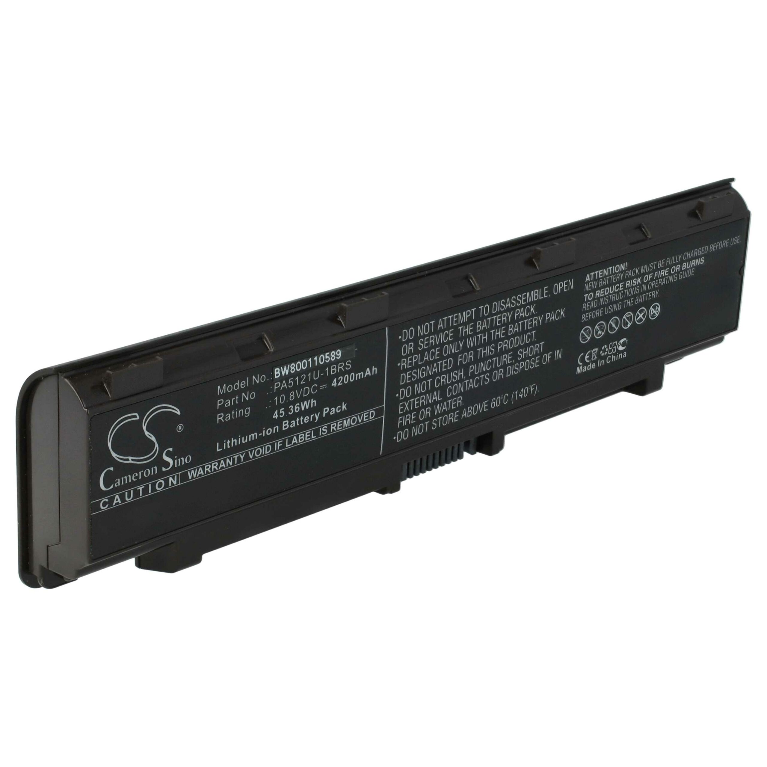 Bateria vhbw para Toshiba PABAS274, PA5121U-1BRS - 4200 mAh, 10.8 V Li-Ion