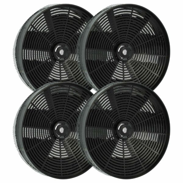 Filtro de Carvão Ativado vhbw para Coifa Zanussi - Conjunto de 4 Peças com Proteção em Malha