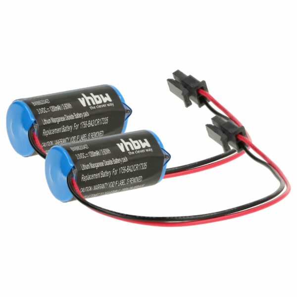 Bateria Industrial 2x para Allen Bradley - 1200mAh 3V Li-MnO2 vhbw