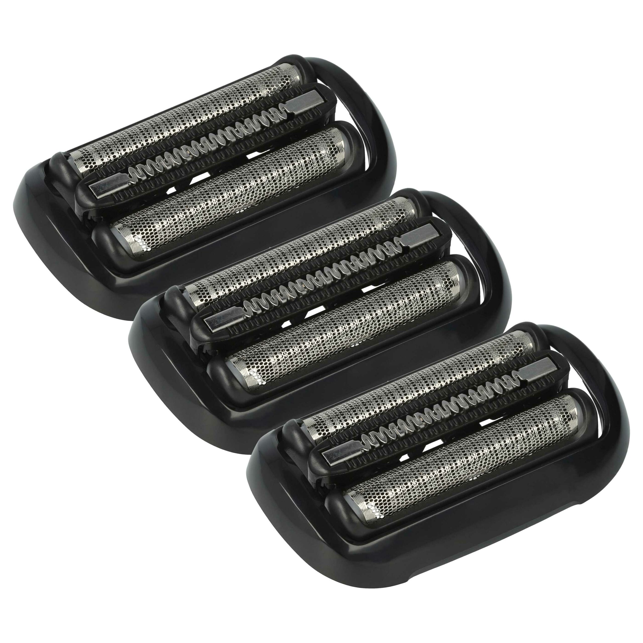 3 Cabeças de Corte Compatíveis com Braun 81746550, 53B - vhbw