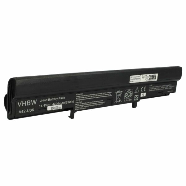 Bateria vhbw para Asus A41-U36, A42-U36 - 4400 mAh 14.8 V Li-Ion