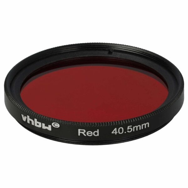 Filtro de Cor Vermelho vhbw para Objetivas de Câmara com Rosca de 40.5 mm