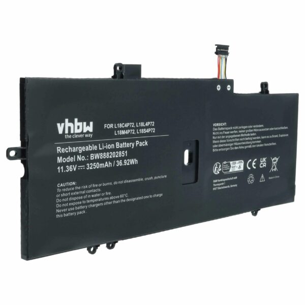 Bateria vhbw para Lenovo - 3250 mAh 11.36 V Li-polymer (02DL005, L18C4P72, L18L4P72, 5B10W13931)