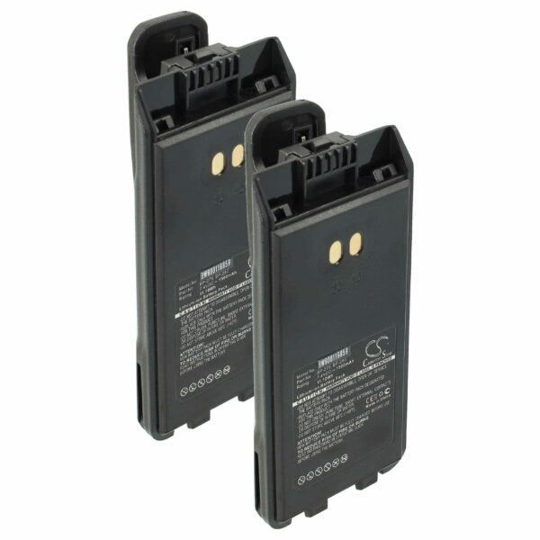 2x Bateria para Rádio Icom BP-279, BP-280, BP-280LI - 1500 mAh 7.4V Li-Ion + Clip de Cinto vhbw