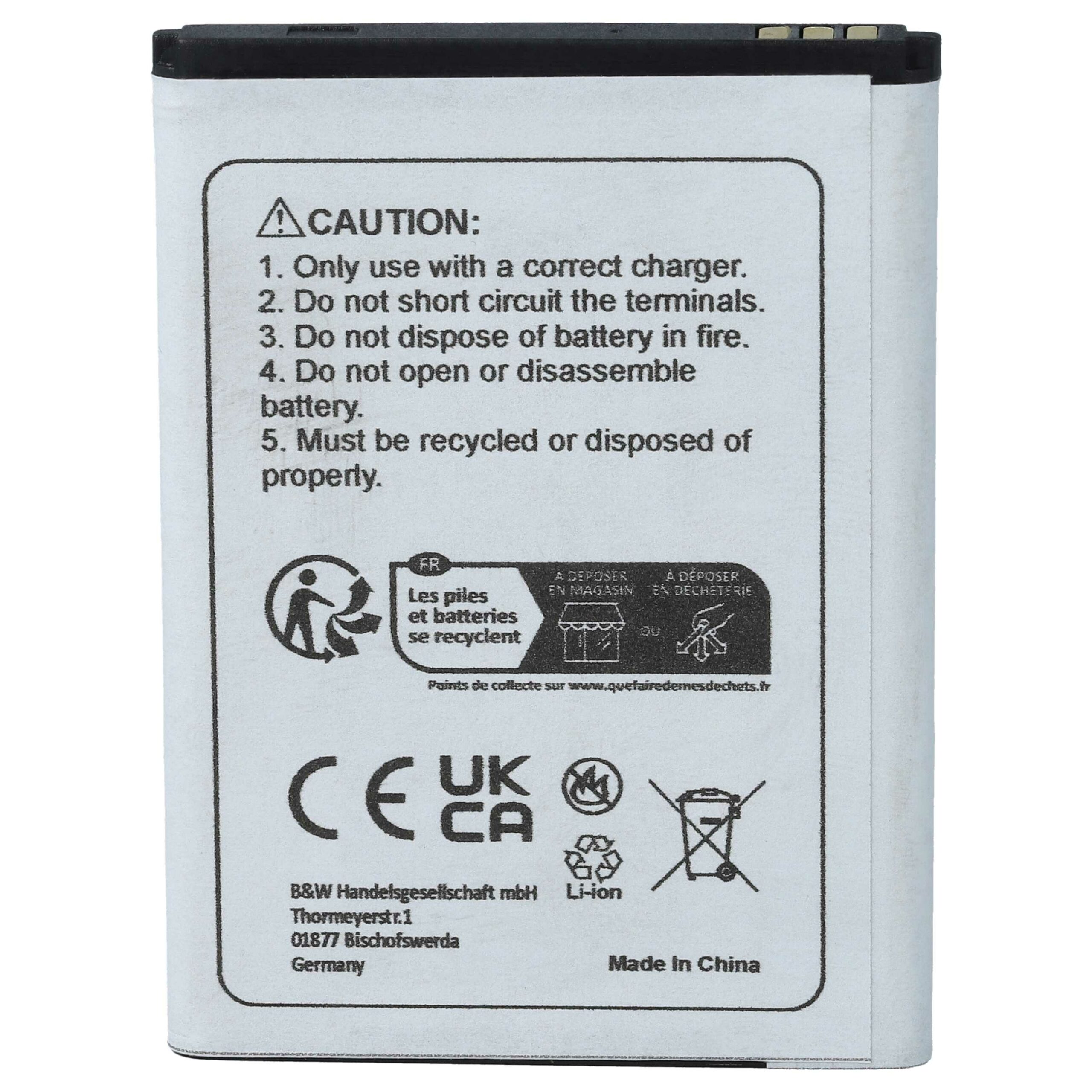Bateria para Telemóvel vhbw substitui Acer BAT-311 1400 mAh 3.7 V Li-Ion - Image 4