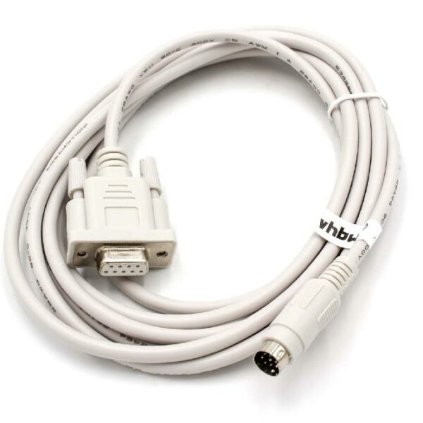 Cabo de Programação RS-232 vhbw para Delta DVP-Series - 190 cm, Cinzento