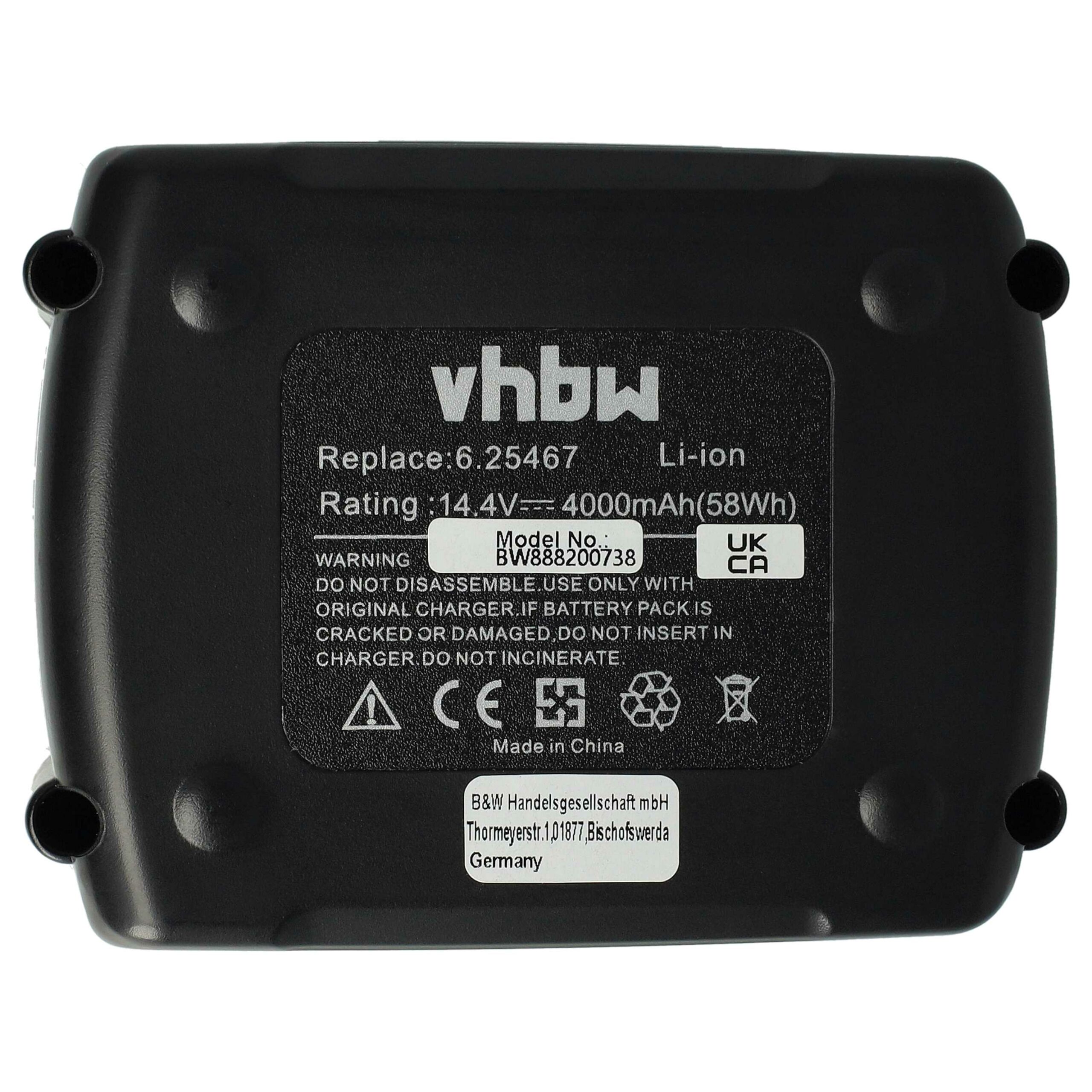 Bateria vhbw para ferramenta elétrica Metabo 6.25454 / 6.25456 - 4000 mAh, 14.4 V - Image 3
