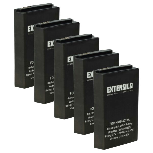 Bateria EXTENSILO 5x para Motorola BT90, BT110, HKLN4440B, BT60 - 2000 mAh 3.7 V Li-polymer