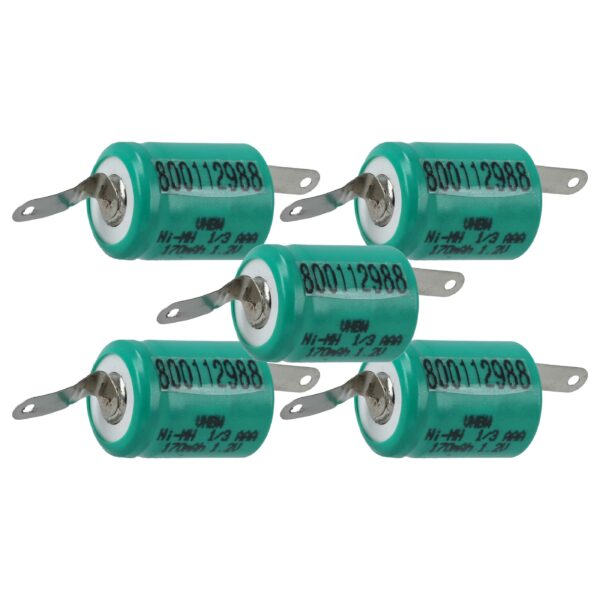 Bateria vhbw 1/3AAA NiMH 170 mAh 1.2V para Modelismo - Pack 5x