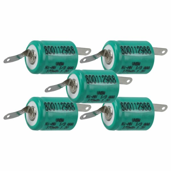 Bateria vhbw 1/3AAA NiMH 170 mAh 1.2V para Modelismo - Pack 5x
