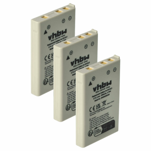 3x Bateria compatível com Nikon EN-EL5 - 1000mAh, 3.6V, Li-Ion vhbw