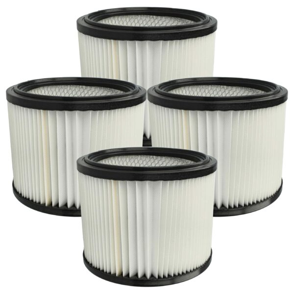 4x Filtro Cartucho de Substituição para Aspirador Starmix FPP 5000 HEPA WS 460475, Preto/Branco