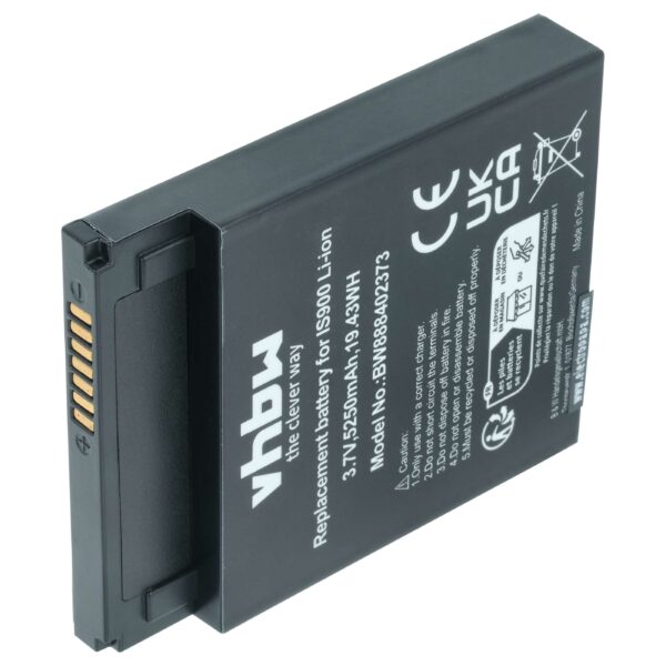 Bateria vhbw para leitor de cartões Pax IS900 - 5250 mAh 3.7 V Li-Ion