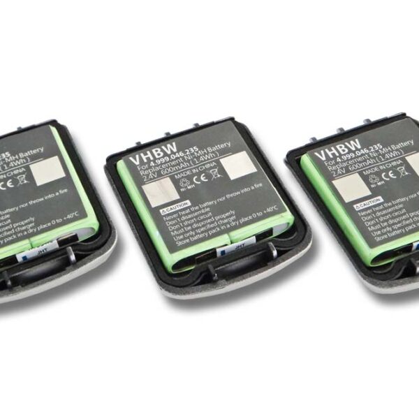 3x Bateria compatível com Nortel 4999046235, NTTQ49MAE6 - 600 mAh 2.4 V NiMH