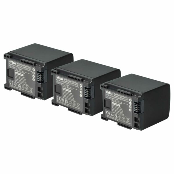 Bateria vhbw 3x para câmaras de vídeo Canon BP-819 - 1600 mAh 7.2 V Li-Ion