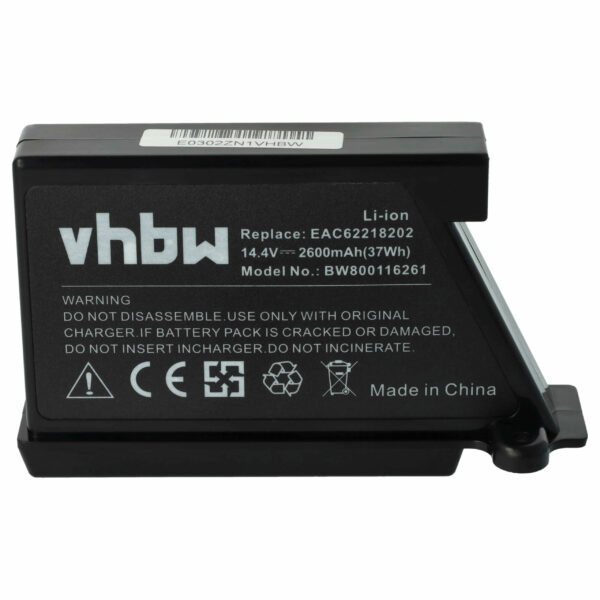Bateria vhbw para LG 2600mAh, 14.4V, Li-Ion (substitui BRL1, EAC60766102, EAC60766101, EAC60766104, EAC60766103)