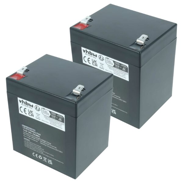 2x Bateria LiFePO4 6000 mAh Compatível com APC RBC44, RBC43, RBC140 - LD Systems, The Box
