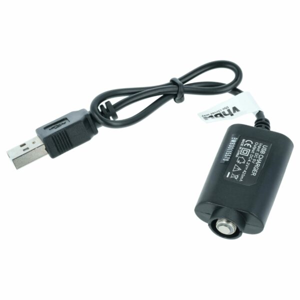 Cabo de Carregamento USB vhbw para Joyetech, Kanger e Cigarros Eletrónicos com Rosca 510 - 25 cm