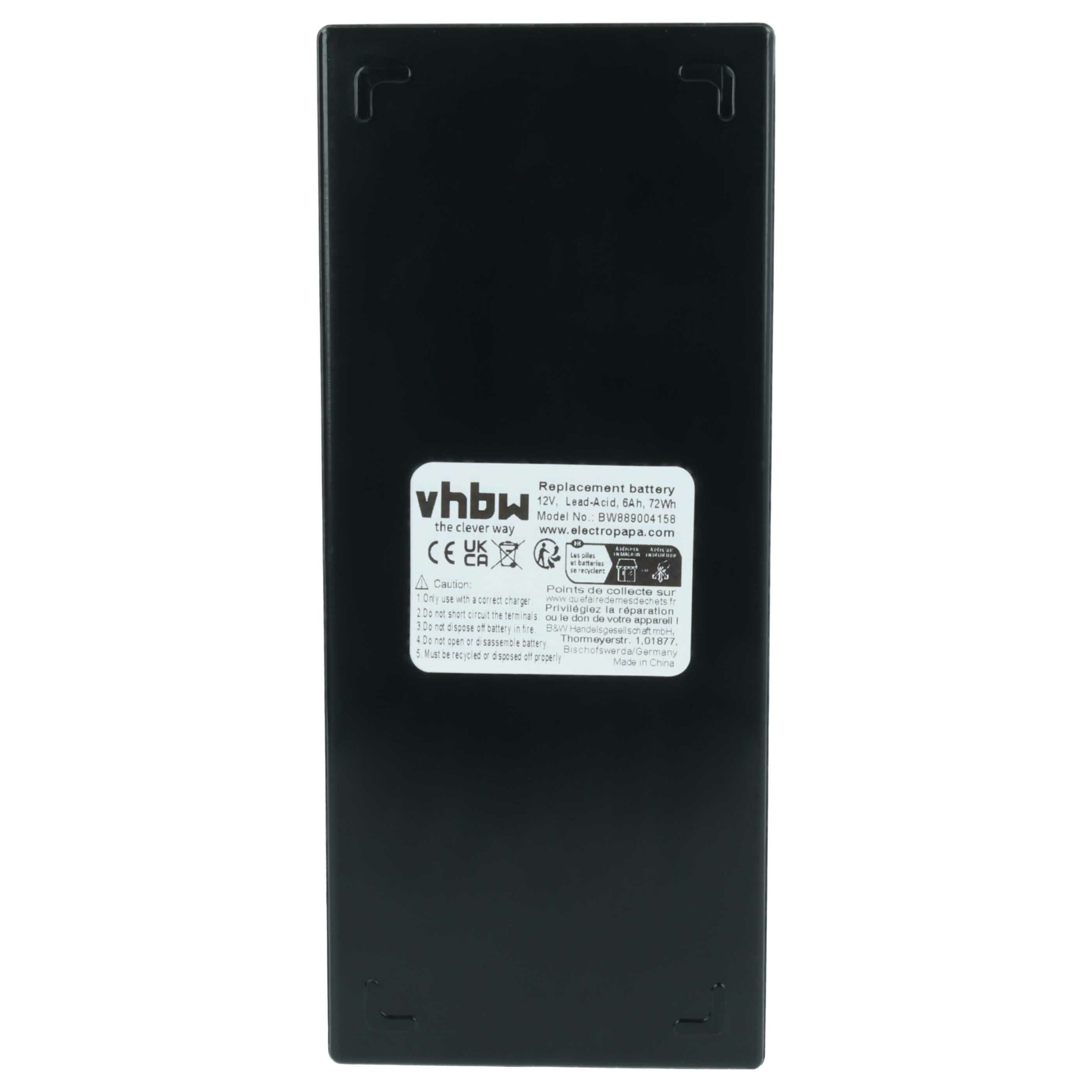 Bateria de Bordo vhbw AGM 12V 6Ah 72Wh (4 Peças) para Sistemas de Alarme e Trotinetes - Image 3