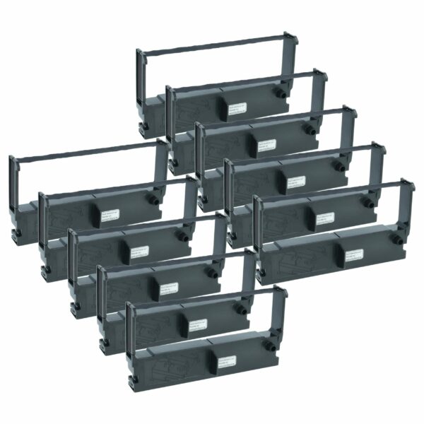10x Fita de Tinta Compatível Epson ERC-32, C43S015371 para Impressora Matricial NCR e Recibos - Preto