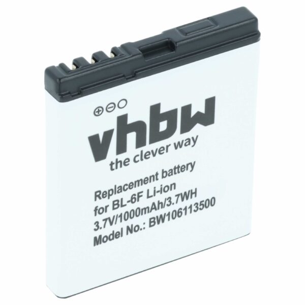 Bateria vhbw para Nokia BL-6F - 1000 mAh 3.7 V Li-Ion
