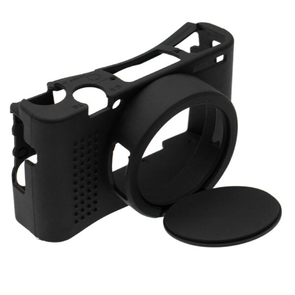 Capa de Silicone vhbw para Câmara Sony Cybershot DSC-RX100M7 - Preto com Proteção para Lente
