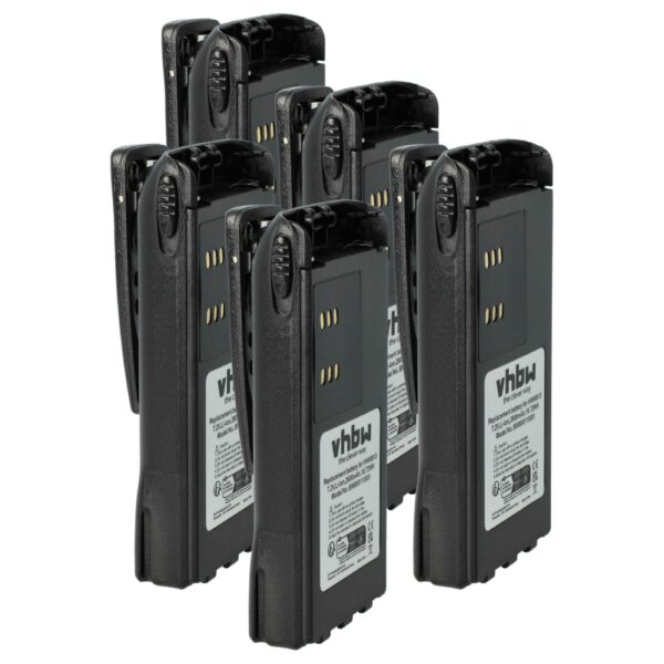 Bateria vhbw 5x para Motorola HMNN4151, HMNN4154, HNN4001, HMNN4158, HMNN4159 - 2600 mAh 7.4 V Li-Ion