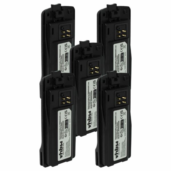 Pack 5x Bateria vhbw para Motorola PMLN6394A, MNN4453AR, PMNN4434 - 2100 mAh 3.7V Li-Ion