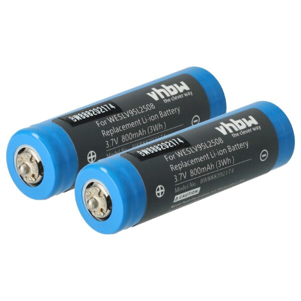 Bateria de Substituição vhbw para Panasonic WES8163L2505, WESLV95L2508, WESLV95L2509 - 800 mAh 3.7 V Li-Ion (Pack 2)
