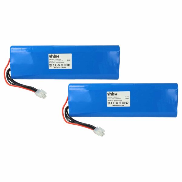 2x Baterias vhbw NiMH para Husqvarna Automower 220AC, 230ACX, Solar Hybrid - 3000 mAh 18 V