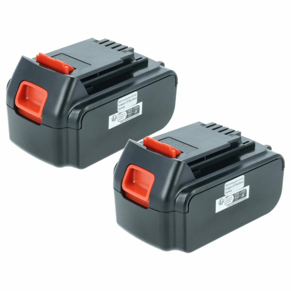 2x Bateria vhbw 20V 4000mAh Li-Ion para Black & Decker LBXR20, LBX20, LB20, LB2X4020