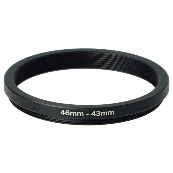 Anel Adaptador Step-Down 46 mm para 43 mm vhbw para Objetivas de Câmara