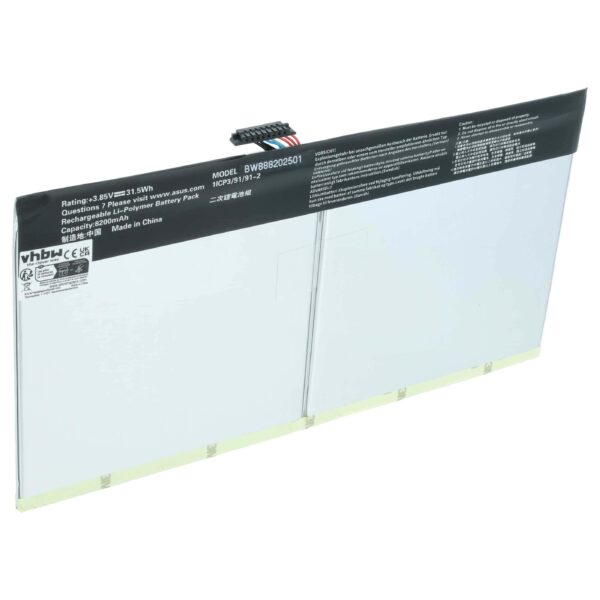 Bateria de Tablet vhbw para Asus Transformer Mini T101HA, T103H / C12N1604 8200 mAh