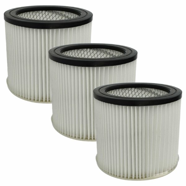 3x Filtro de Cartucho vhbw para Aspirador Scheppach NTS30, NTS30 Premium